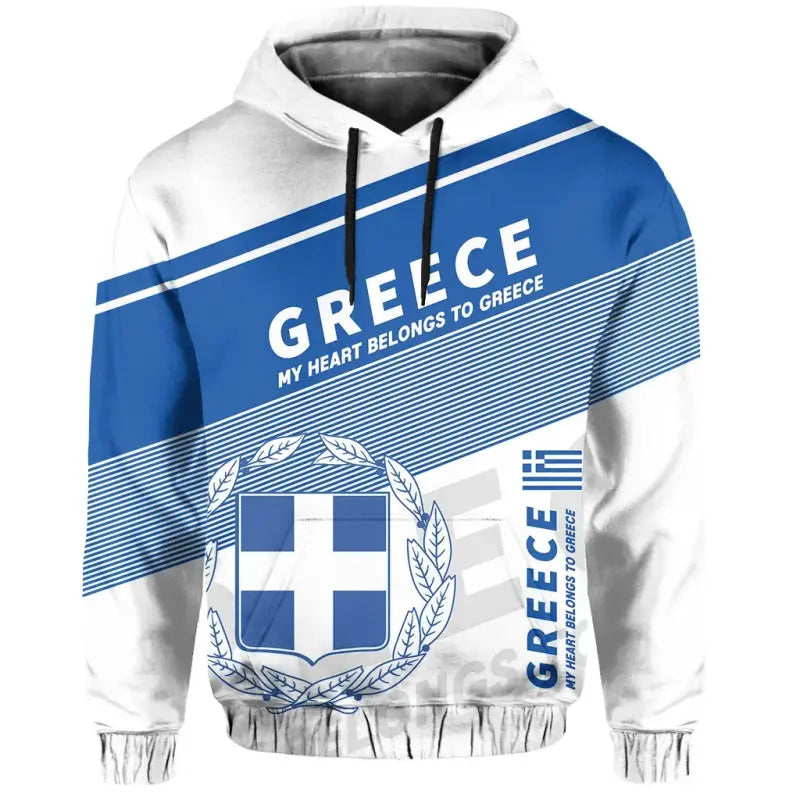 Greece Flag Motto Hoodie Limited Style RLT12 - Wonder Print Shop
