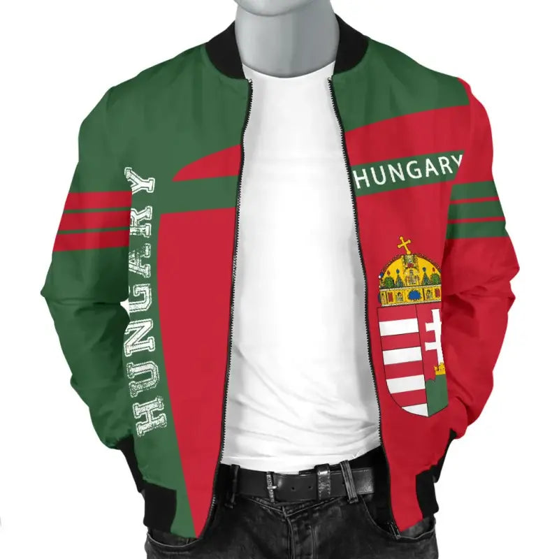 Hungary Sport Men Bomber Jacket - Premium Style RLT8 - Wonder Print Shop