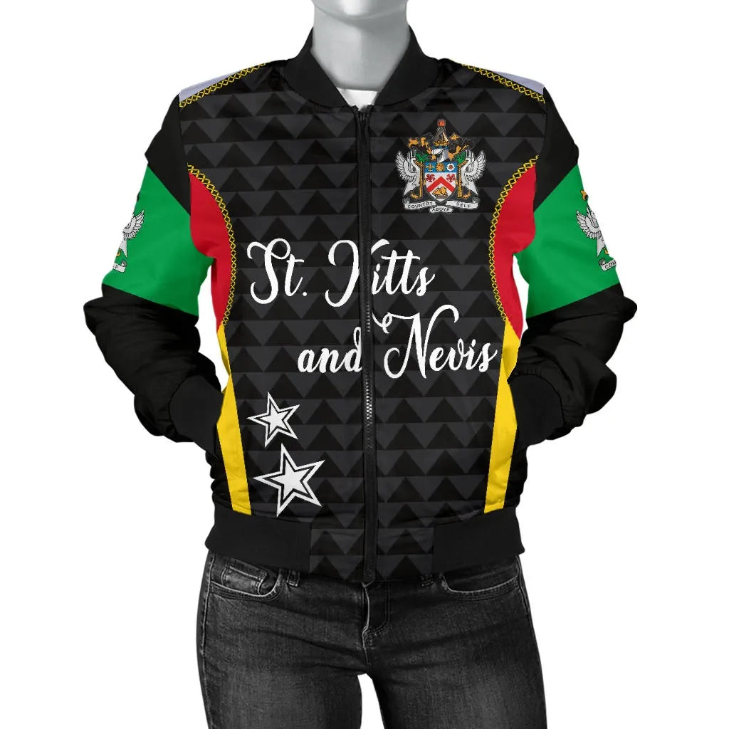 Saint Kitts and Nevis Women's Bomber Jacket Exclusive Edition RLT6 - Wonder Print Shop