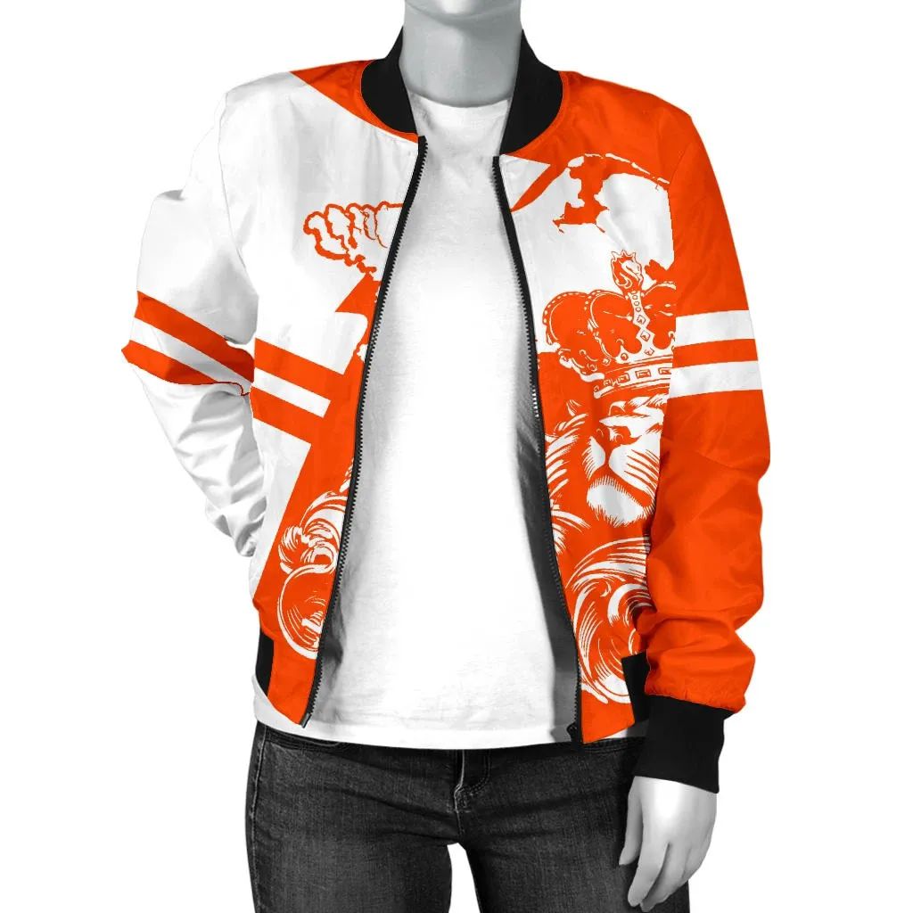 Netherlands Lion Women's Bomber Jacket RLT7 - Wonder Print Shop