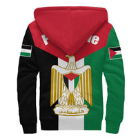 Wonder Print Shop Palestine Sherpa Hoodie, Coat Of Arms Palestine RLT13 - Wonder Print Shop