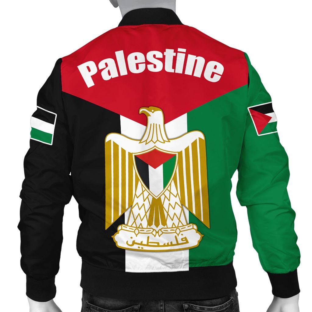 Wonder Print Shop Palestine Men's Bomber Jackets, Coat Of Arms Palestine RLT13 - Wonder Print Shop
