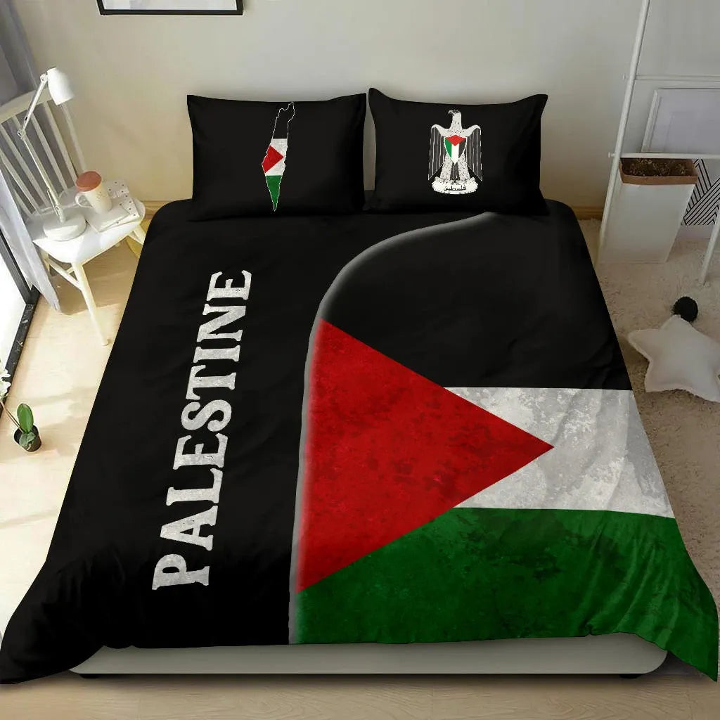 Palestine Flag Bedding Set Coat Of Arms RLT13 - Wonder Print Shop