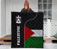 Palestine Flag Premium Quilt Coat Of Arms RLT13 - Wonder Print Shop