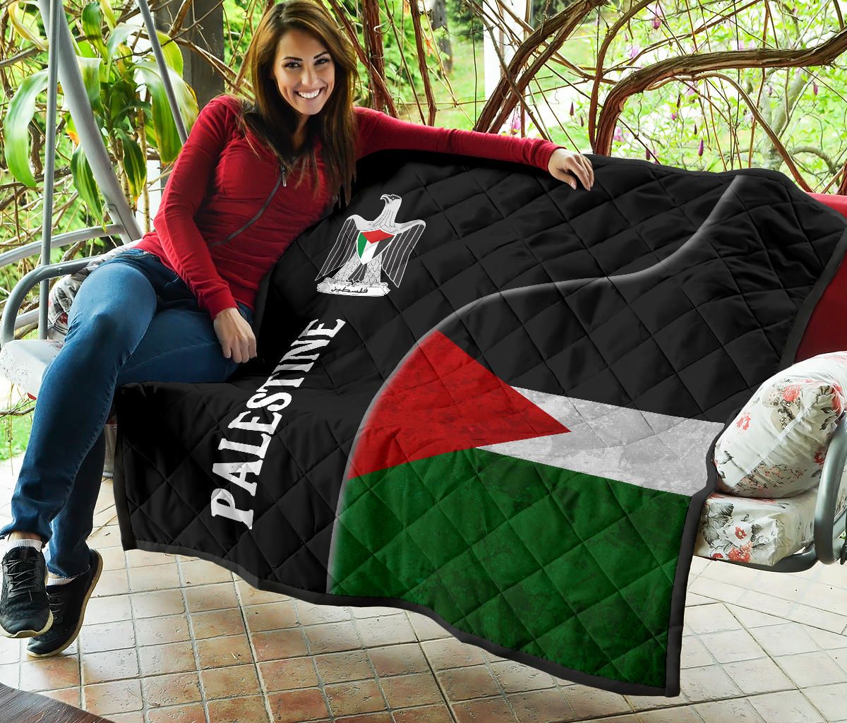 Palestine Flag Premium Quilt Coat Of Arms RLT13 - Wonder Print Shop