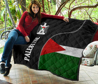 Palestine Flag Premium Quilt Coat Of Arms RLT13 - Wonder Print Shop
