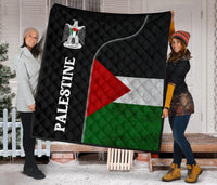 Palestine Flag Premium Quilt Coat Of Arms RLT13 - Wonder Print Shop