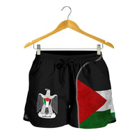 palestine-flag-womens-shorts-coat-of-arms