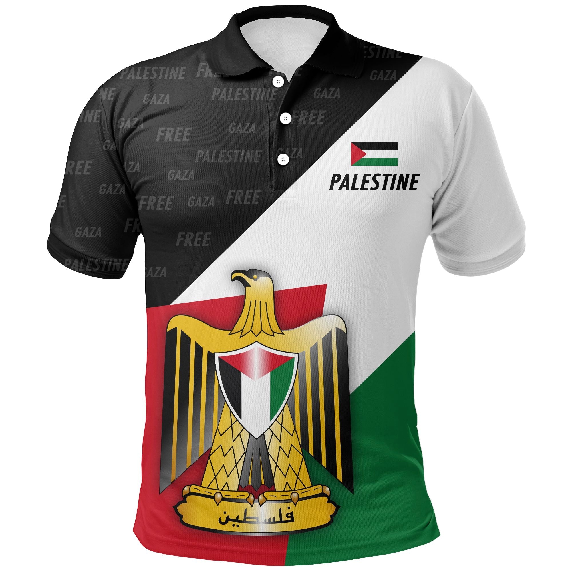 Palestine Polo Shirt  Special Edition Flag Coat of Arms RLT13 - Wonder Print Shop