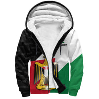 Wonder Print Shop Sherpa Hoodie - Palestine Special Edition Flag Coat of Arms RLT13 - Wonder Print Shop
