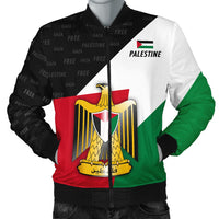 Wonder Print Shop Men's Bomber Jacket - Palestine Special Edition Flag Coat of Arms RLT13 - Wonder Print Shop