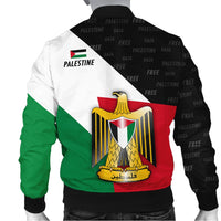 Wonder Print Shop Men's Bomber Jacket - Palestine Special Edition Flag Coat of Arms RLT13 - Wonder Print Shop