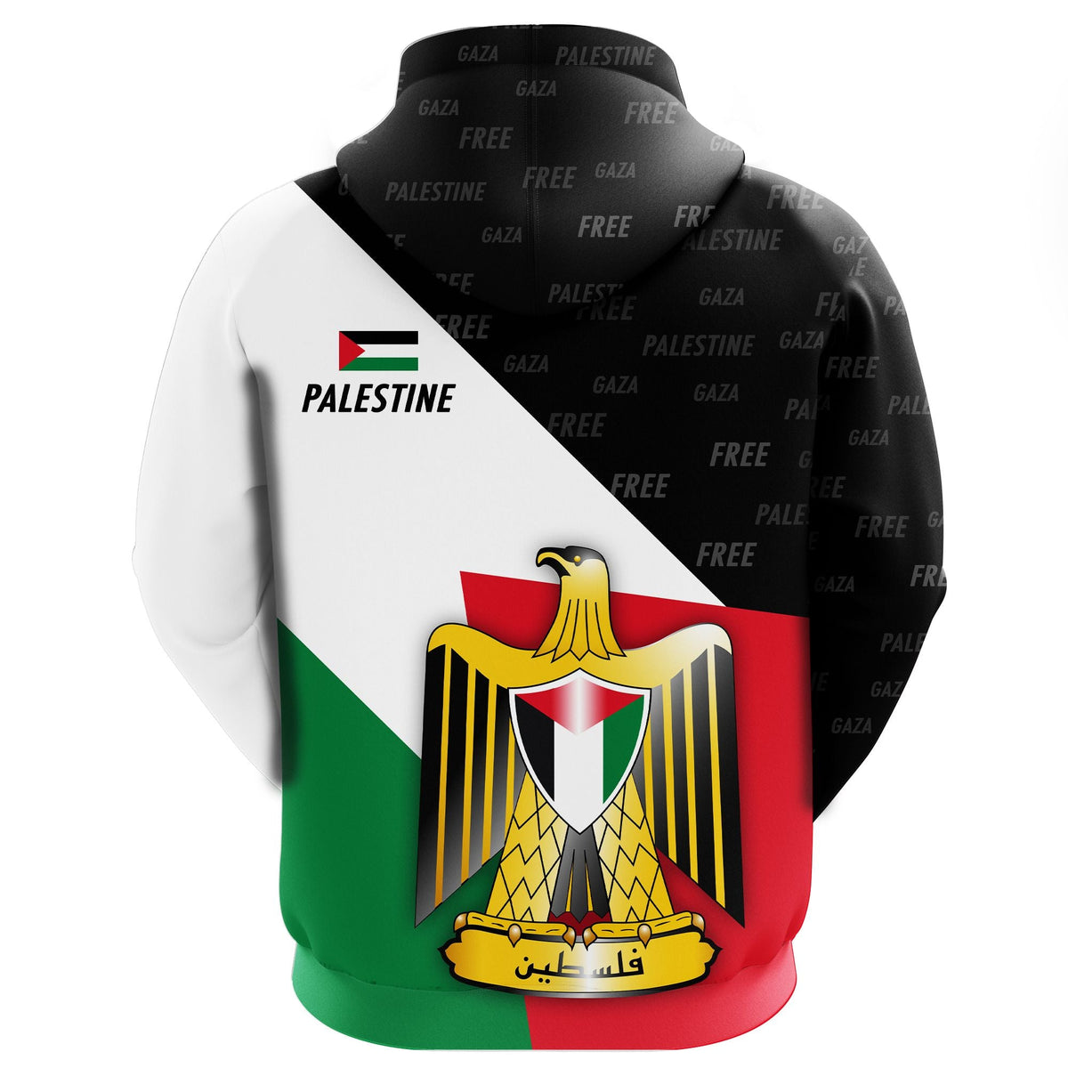 Palestine Zip Hoodie Special Edition Flag Coat of Arms RLT13 - Wonder Print Shop