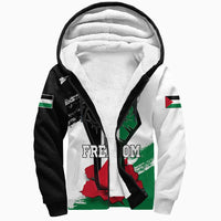 Palestine Freedom Sherpa Hoodie Flag and Map RLT13 - Wonder Print Shop