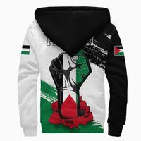 Palestine Freedom Sherpa Hoodie Flag and Map RLT13 - Wonder Print Shop