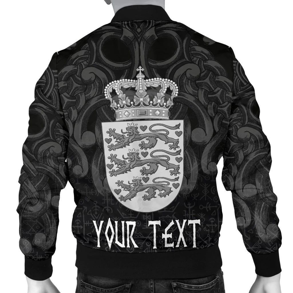 (Custom) Wonder Print Shop Bomber Jacket - Denmark Odin and Drakkar RLT13 - Wonder Print Shop