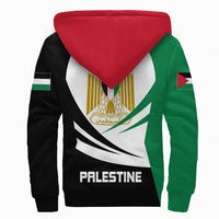 Palestine Sherpa Hoodie Coat Of Arms BinCjou RLT13 - Wonder Print Shop