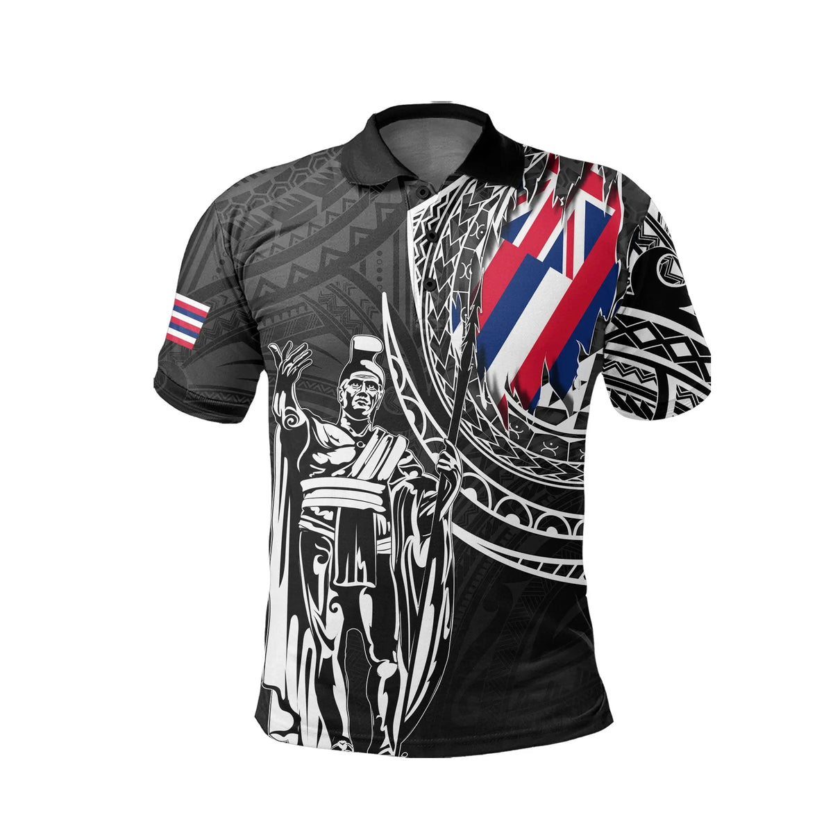 Polynesian Pride Shirt Hawaii King Flag Polynesian Polo Shirt Tity Style - Wonder Print Shop