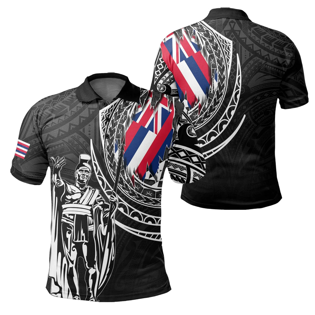 Polynesian Pride Shirt Hawaii King Flag Polynesian Polo Shirt Tity Style - Wonder Print Shop