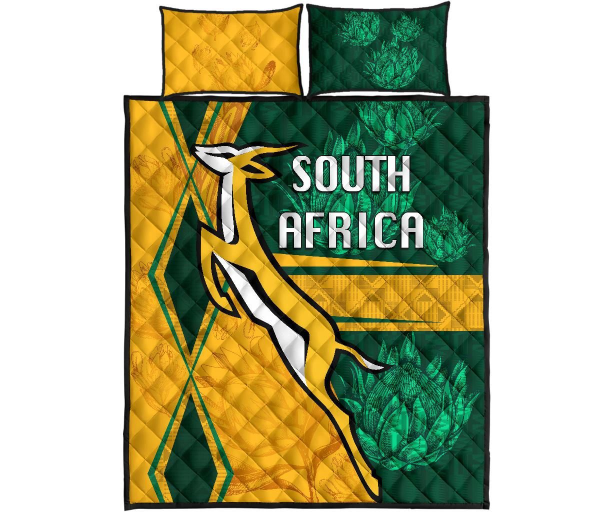 South Africa Quilt Bed Set Springboks Rugby Be Fancy RLT8 - Wonder Print Shop