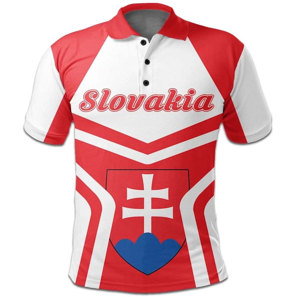 Slovakia Polo Shirt Coat Of Arms My Style RLT13 - Wonder Print Shop