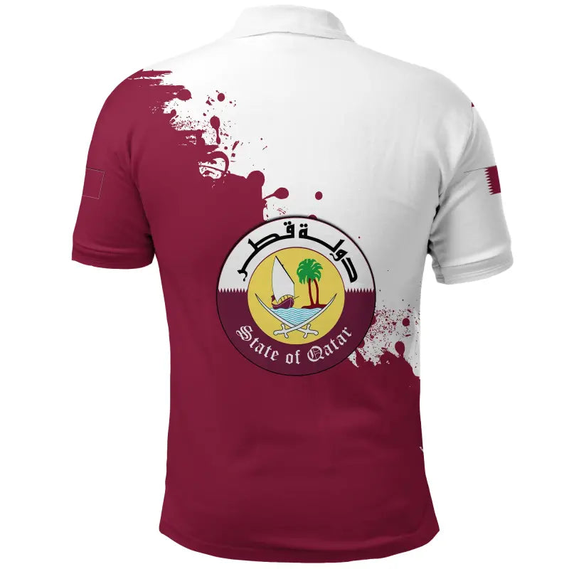 Qatar Polo Shirt Smudge Version RLT12 - Wonder Print Shop