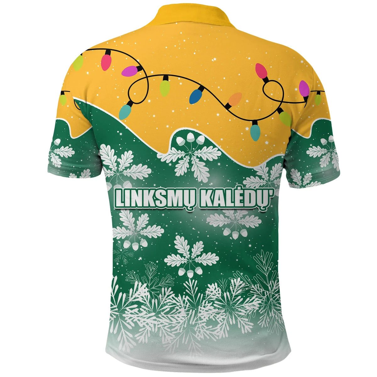 Lithuania Polo Shirt Christmas Oak Leaves Lietuva RLT6 - Wonder Print Shop