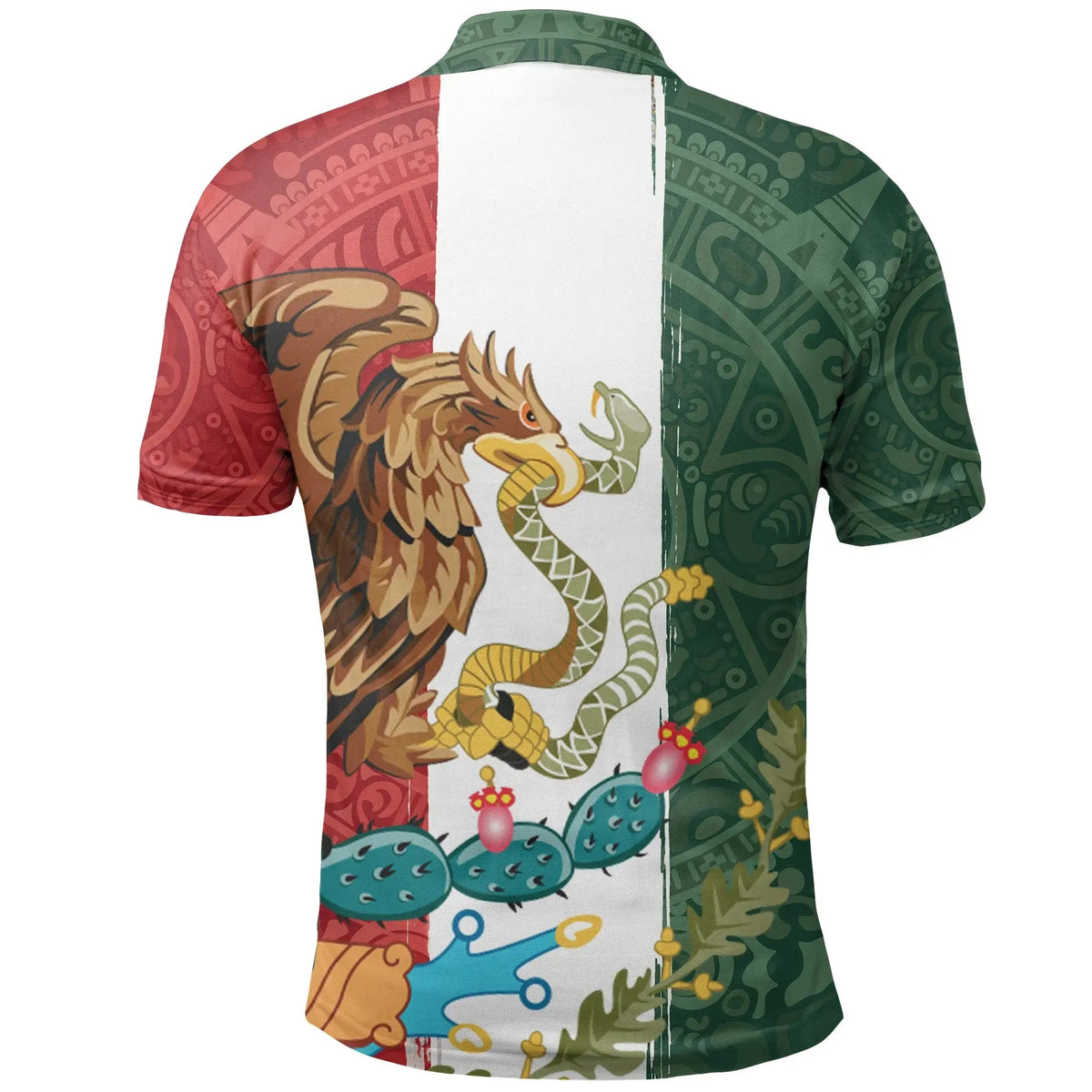 Mexico Polo Shirt, Mexican Aztec Golf Shirt RLT13 - Wonder Print Shop