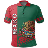 Mexico Polo Shirt Coat Of Arms Quarter Style RLT13 - Wonder Print Shop