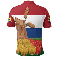 Netherlands Windmill and Tulips Polo Shirt RLT7 - Wonder Print Shop