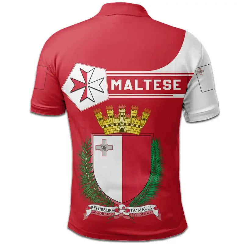 Malta Polo Shirt Coat Of Arms Simple Style RLT12 - Wonder Print Shop