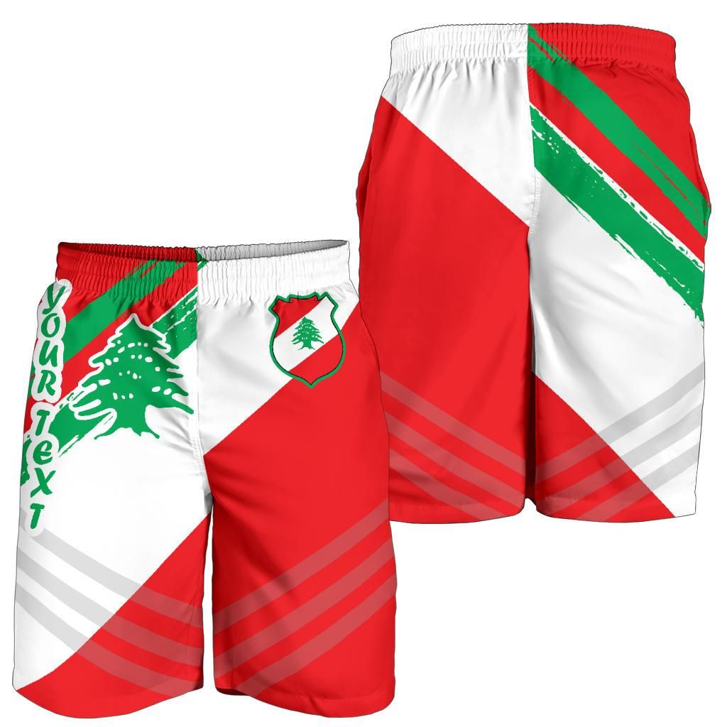 lebanon-personalised-mens-shorts-mens-shorts-lebanon-flag-polygon-style24