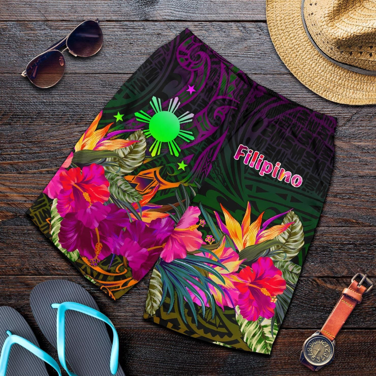 the-phillipines-mens-shorts-summer-hibiscus