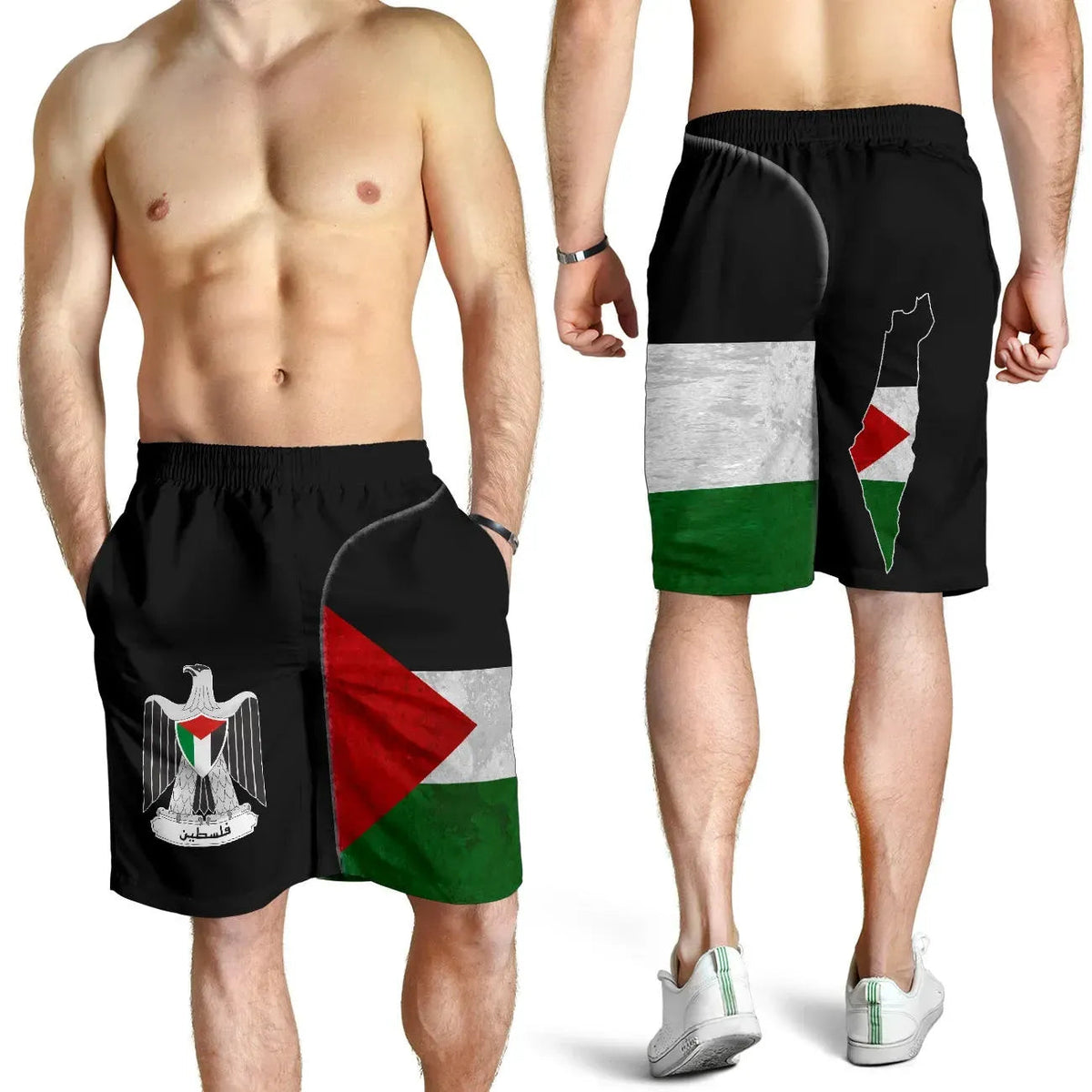 palestine-flag-mens-shorts-coat-of-arms