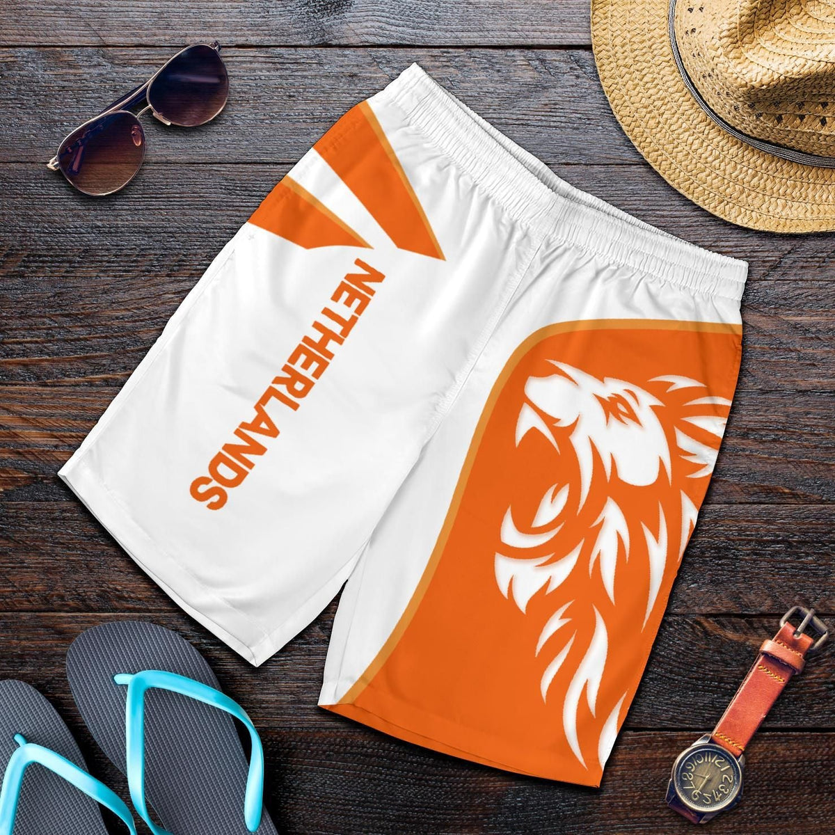 netherlands-shorts-men-netherlands-coat-of-arms-lion