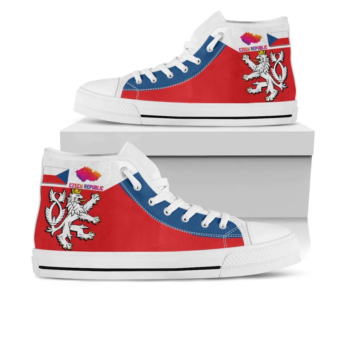 czech-republic-high-top-shoe-silver-double-tailed-rampant-lion