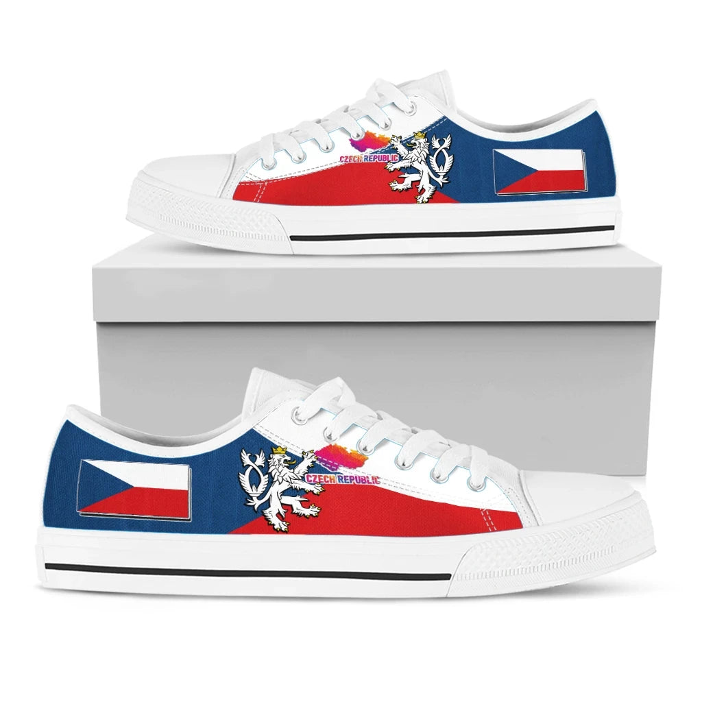 czech-republic-low-top-shoe-silver-double-tailed-rampant-lion