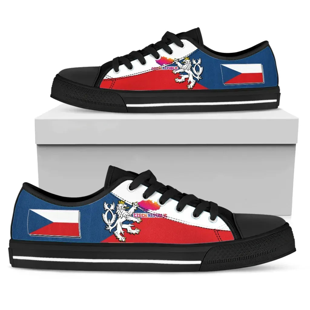 czech-republic-low-top-shoe-silver-double-tailed-rampant-lion