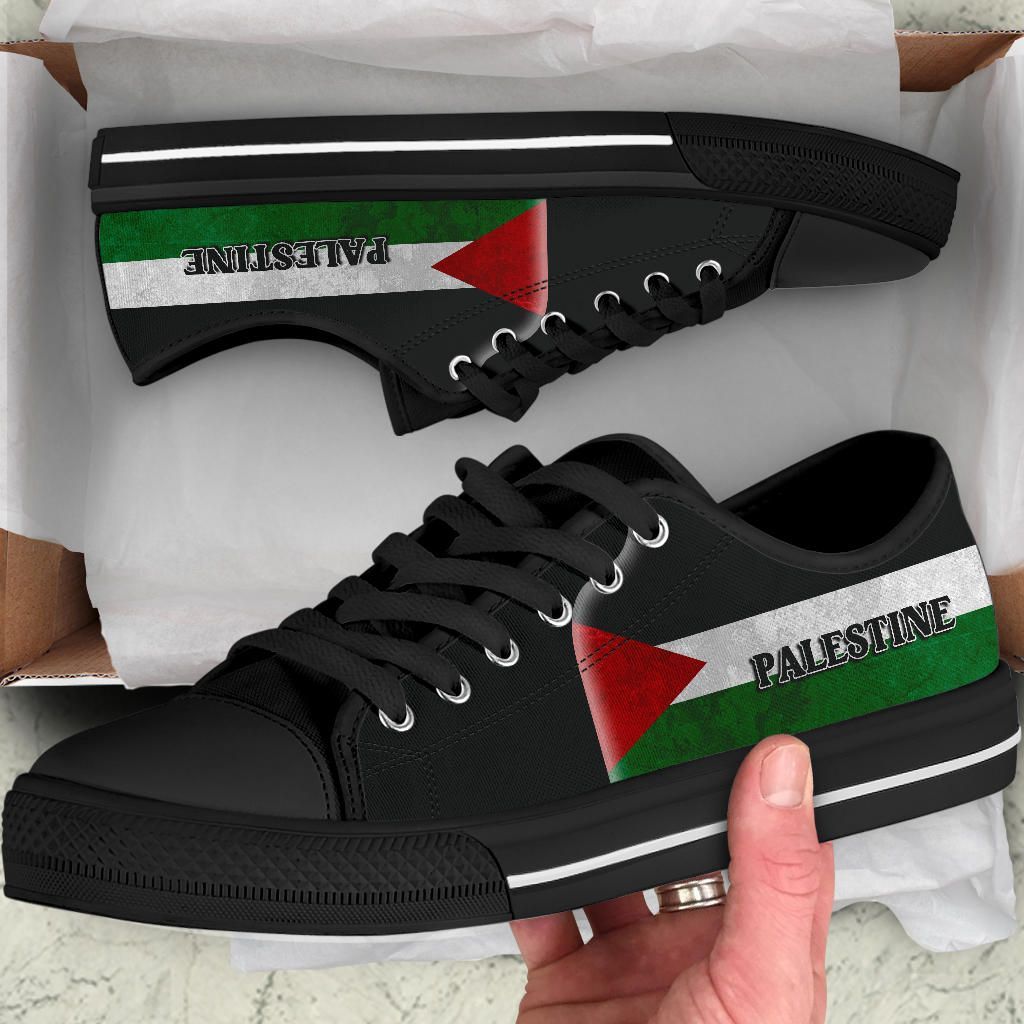 palestine-flag-low-top-shoes-coat-of-arms