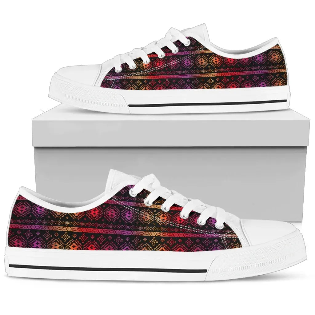 mexico-aztec-pattern-07-low-top-shoes