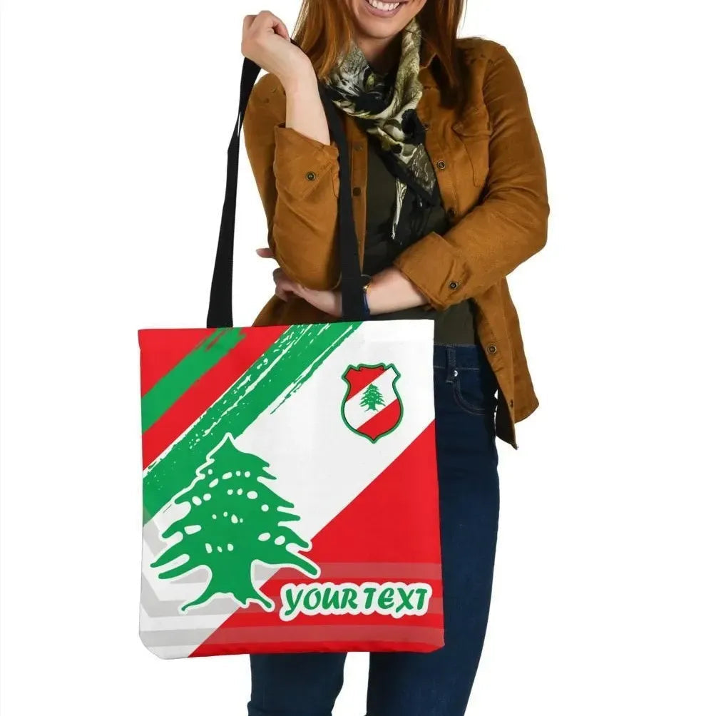 lebanon-personalised-tote-bag-lebanon-flag-polygon-style24