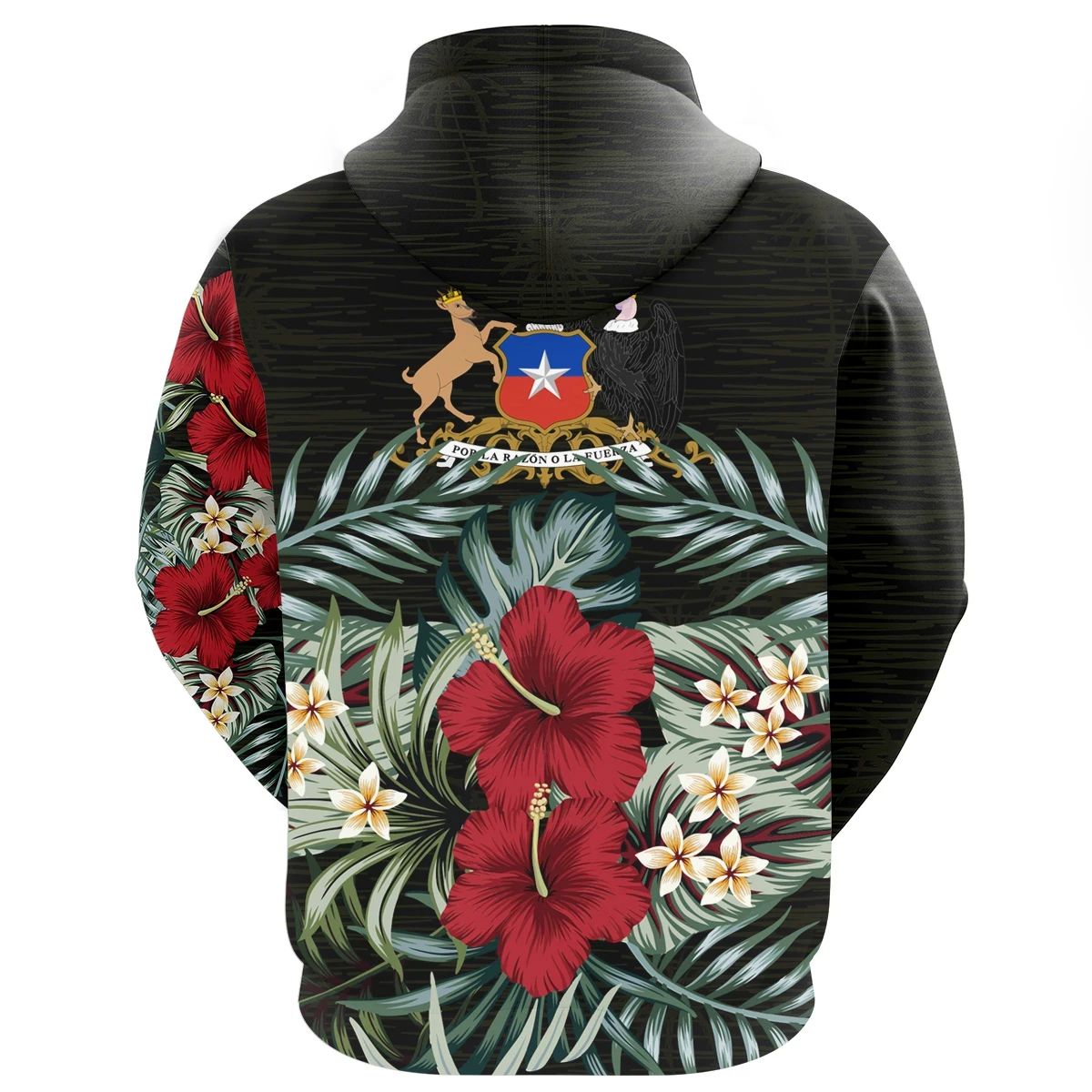 Chile Hoodie Hibiscus RLT7 - Wonder Print Shop