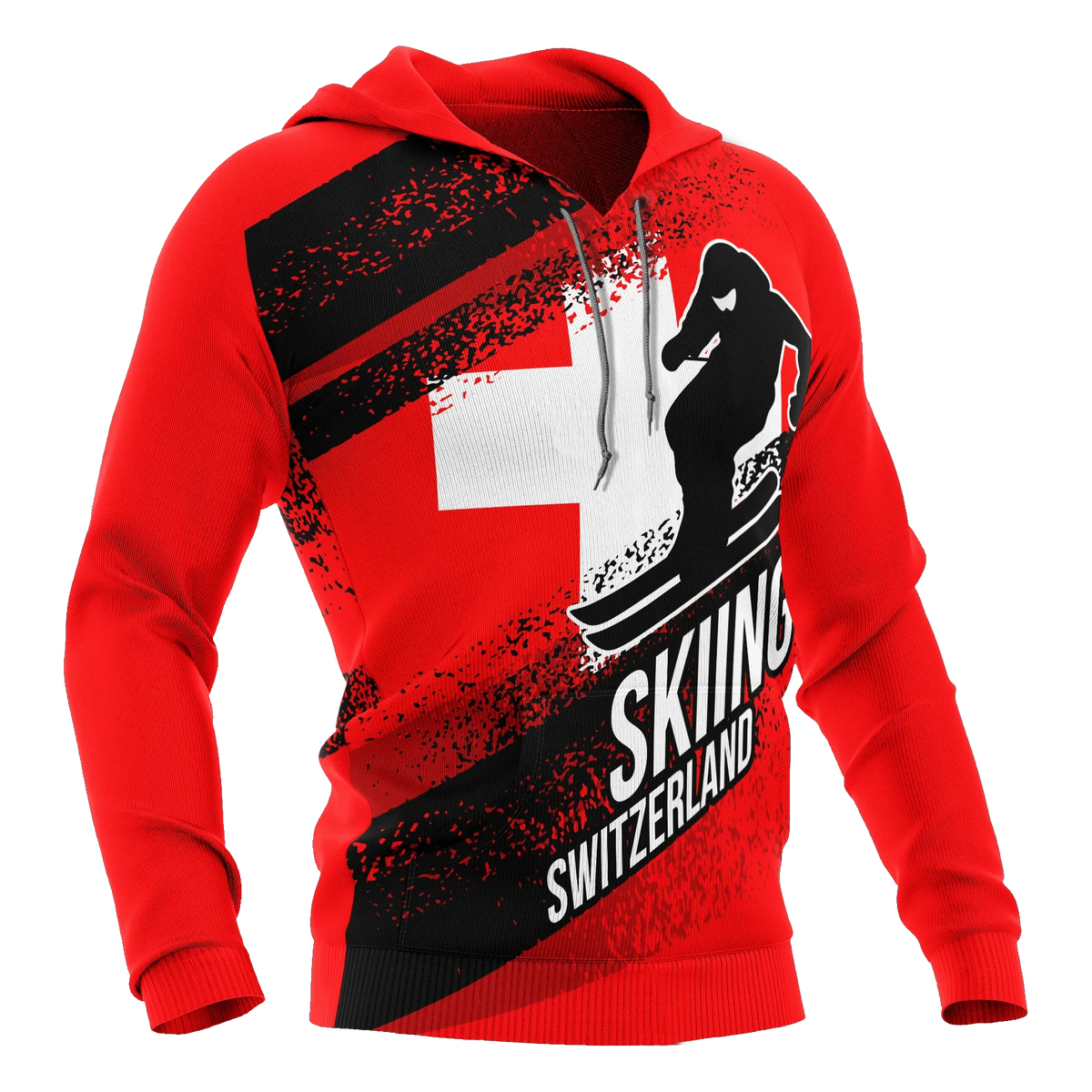 Switzerland Hoodie Switzerland Skiing RLT13 - Wonder Print Shop
