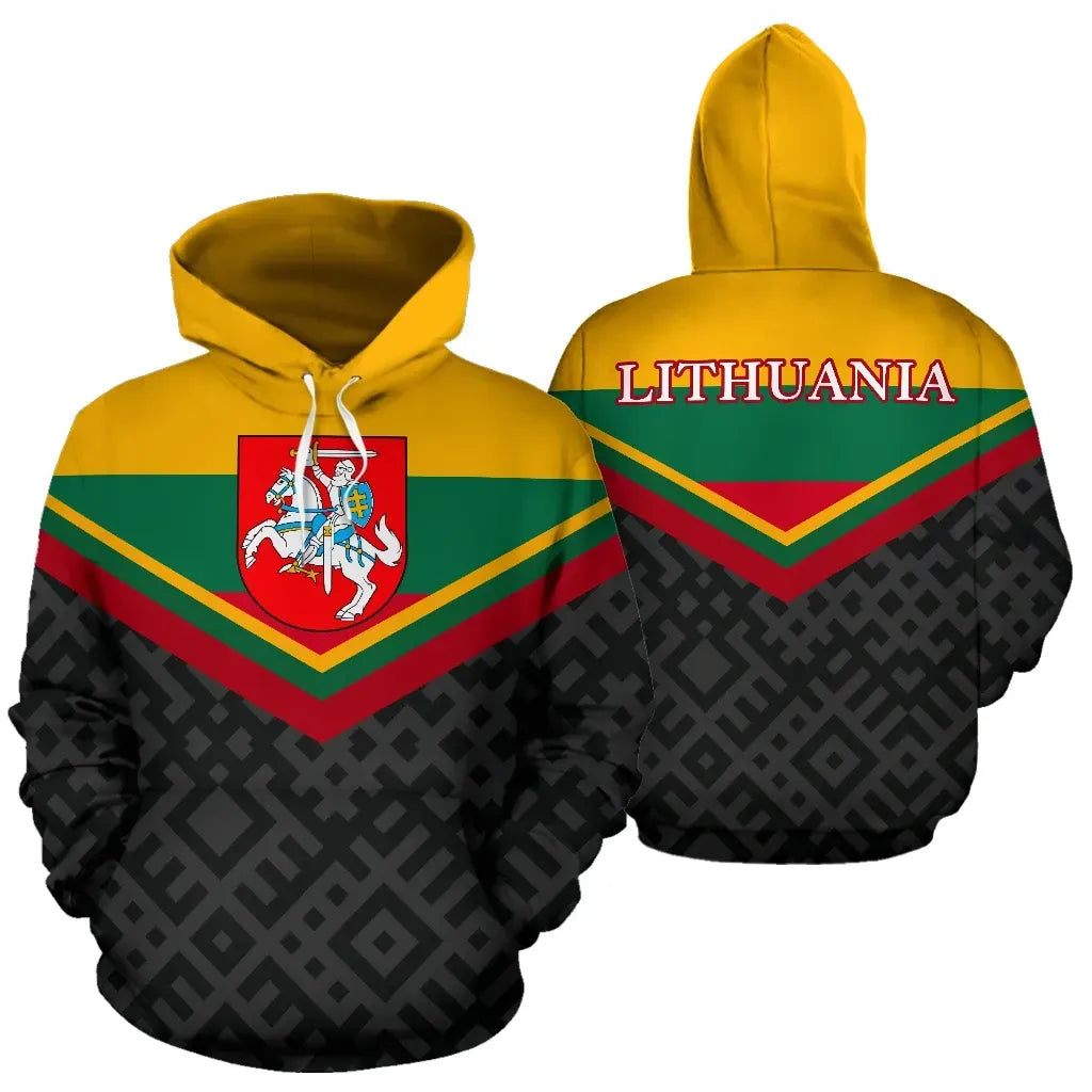 Lithuania Flag and Hoodie Coat Of Arms RLT6 - Wonder Print Shop