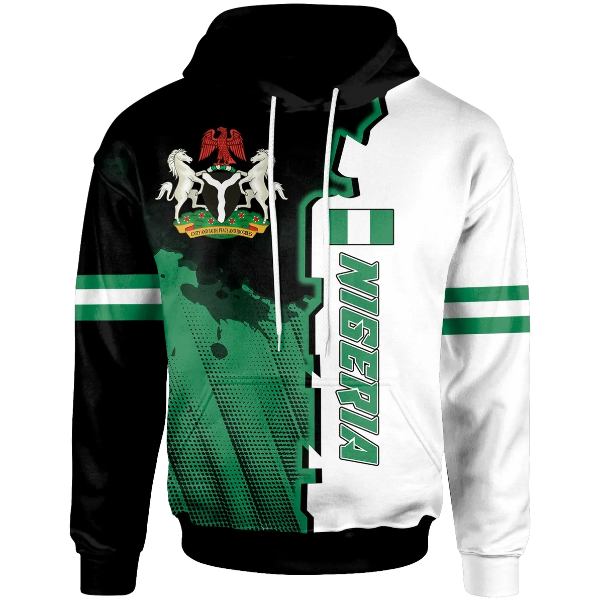 Nigeria Hoodie Independence Day RLT8 - Wonder Print Shop