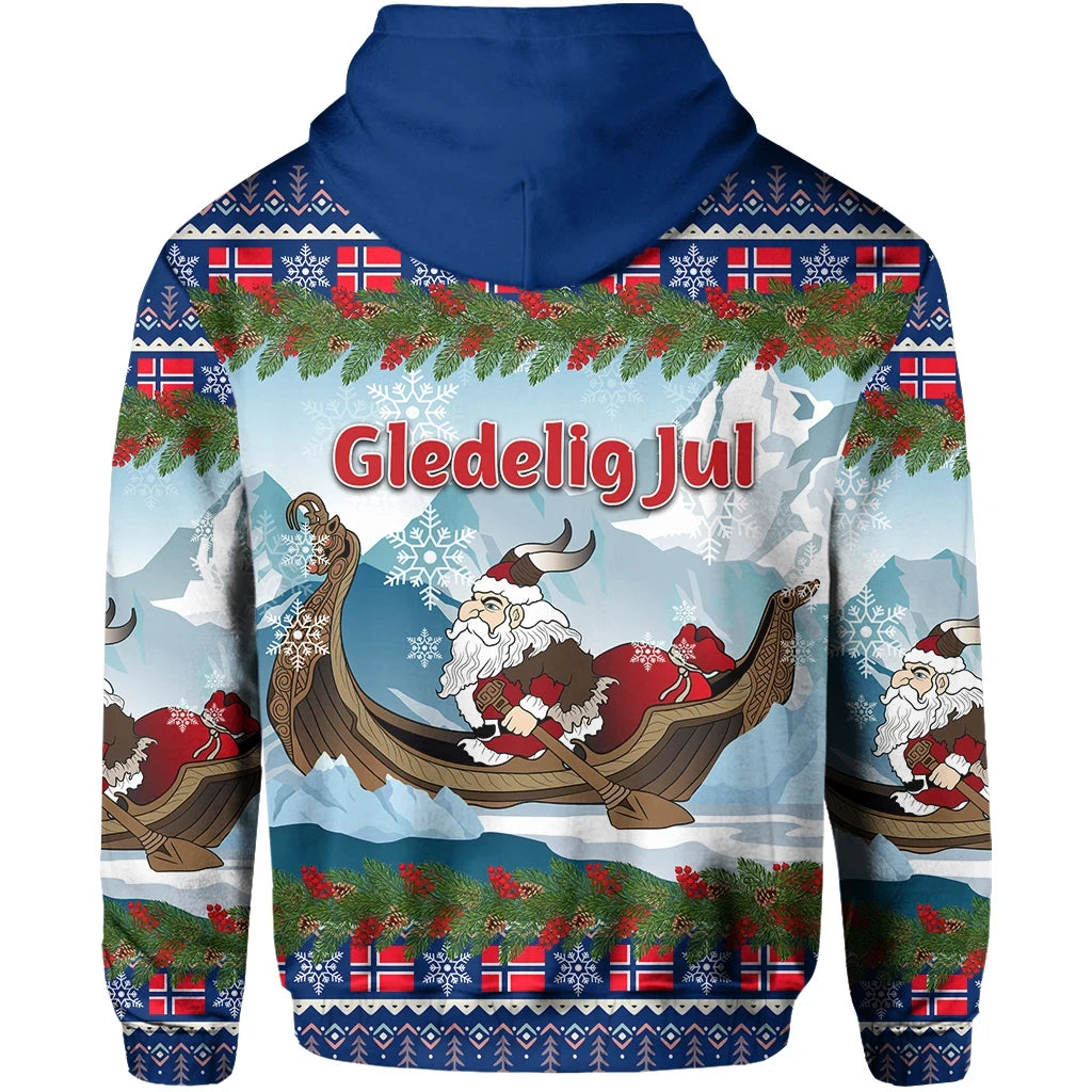 Norway Hoodie Santa Viking Is Coming RLT7 - Wonder Print Shop