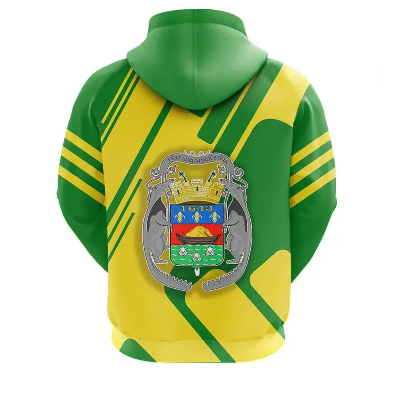 French Guiana Hoodie Coat Of Arms Rockie RLT8 - Wonder Print Shop