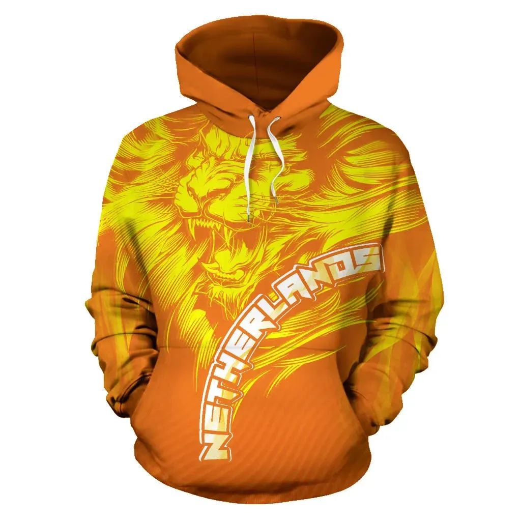 Dutch Lion Hoodie Netherlands Orange RLT7 - Wonder Print Shop