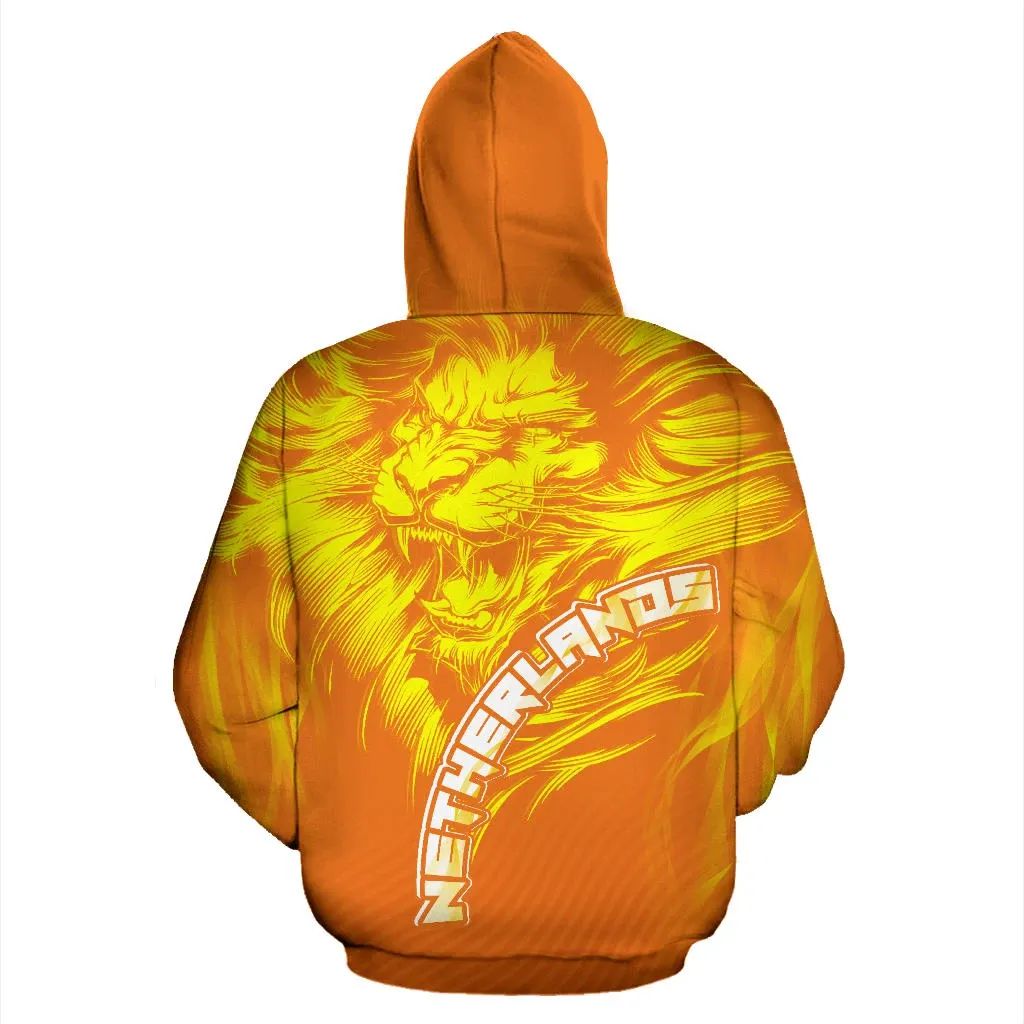 Dutch Lion Hoodie Netherlands Orange RLT7 - Wonder Print Shop