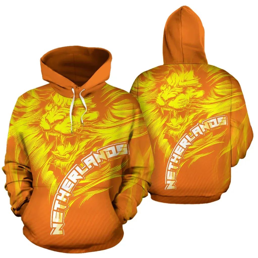 Dutch Lion Hoodie Netherlands Orange RLT7 - Wonder Print Shop